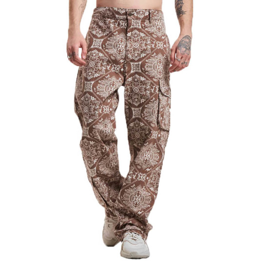 Karl Kani Ανδρικό παντελόνι Small Signature Washed Ribstop Cargo Pants